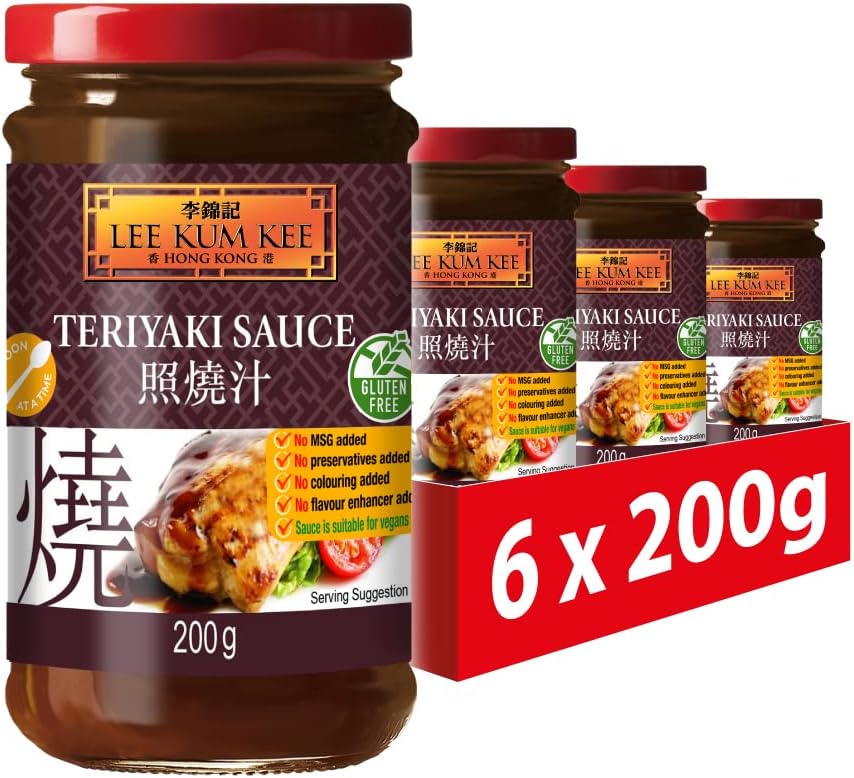 Lee Kum Kee Gluten Free Teriyaki Sauce, Vegan, 200 g (Pack of 6)