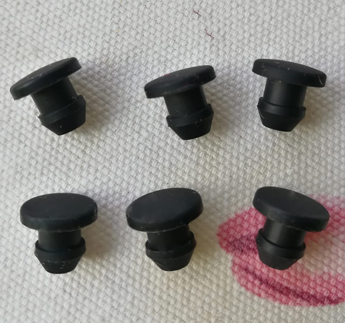 Silicone Rubber Hole Plugs - 10 Pack Black Snap-on Gasket Blanking End Caps for Excellent Sealing Performance(11.5mm)