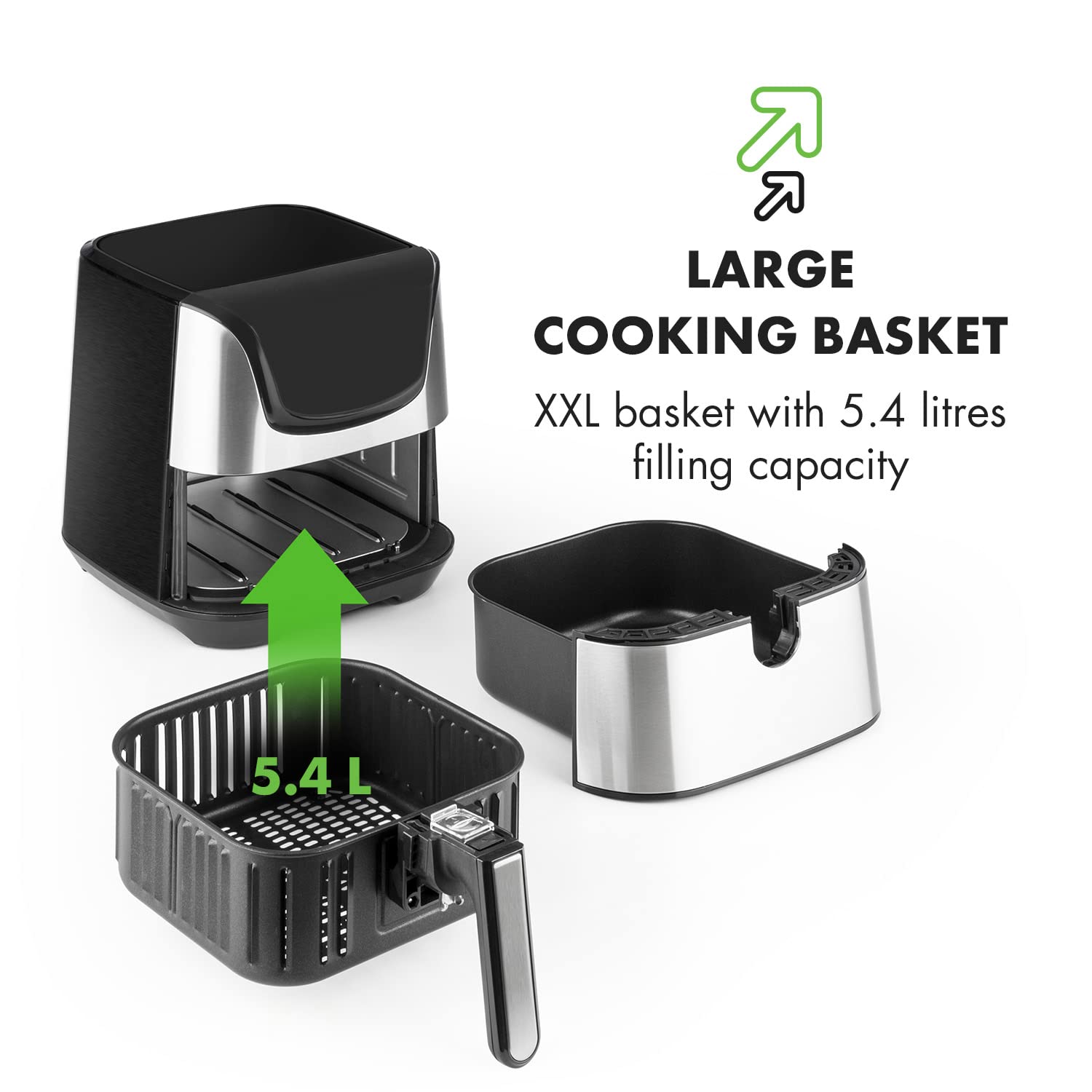 Klarstein AeroVital Deluxe Hot Air Fryer, Deep Fryer, LowFat, 1700 W