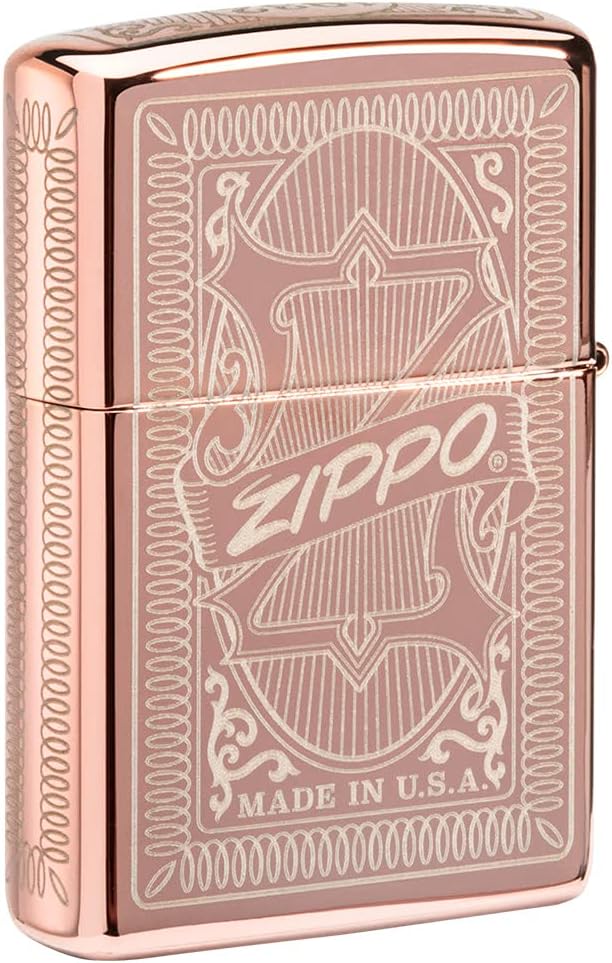 Zippo Reimagine Zippo Design Rose Gold Pocket Lighter