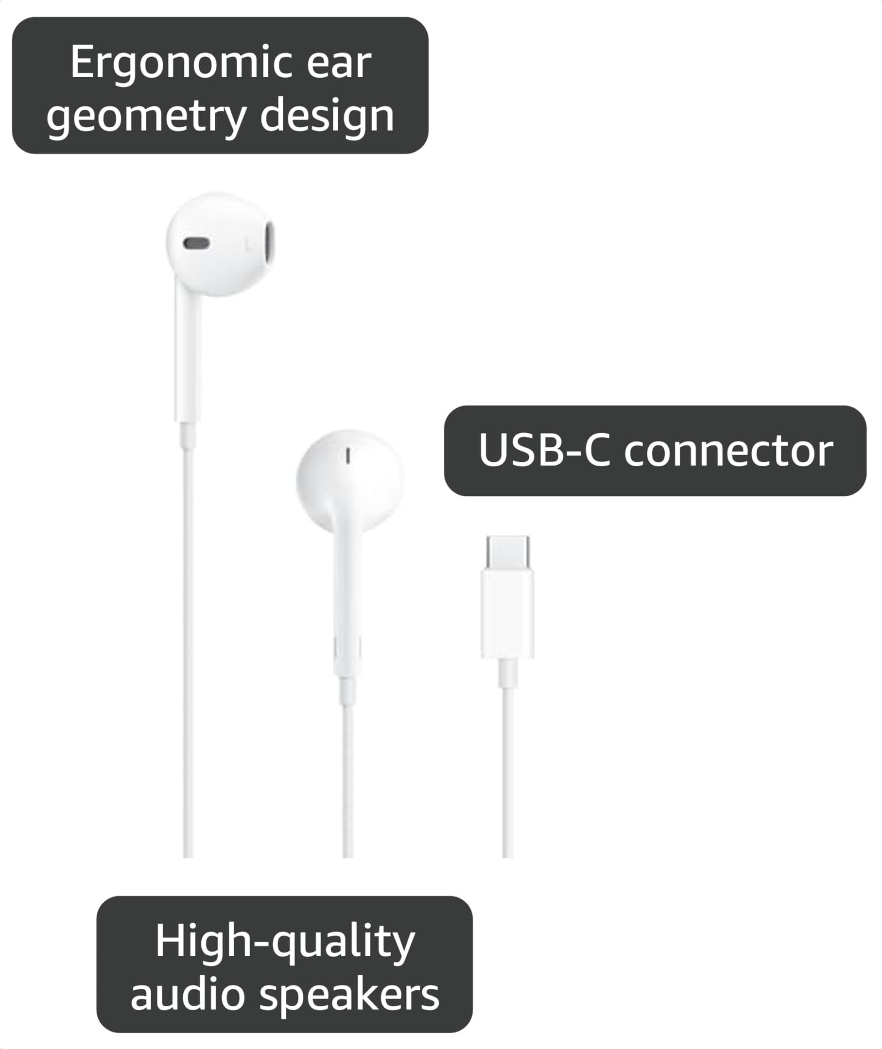 Amazon.com: Apple EarPods Headphones with USB-C Plug, Wired Ear