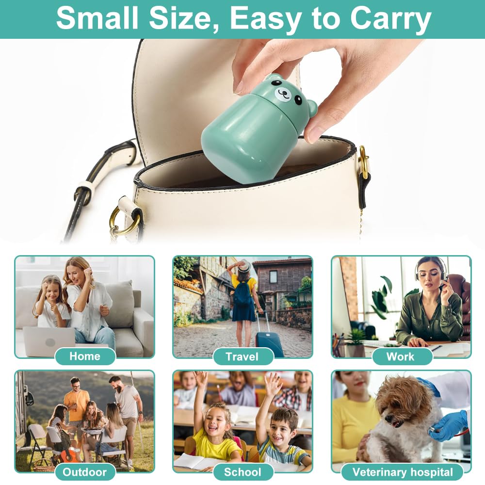 Tritapillole Smericio di Medicina Creativa a Forma di Orso Frantumatore Manuale per Compresse Macinino con Pillola Portatile, Schiaccia i Farmaci in Polvere Fine, Plastica Senza BPA