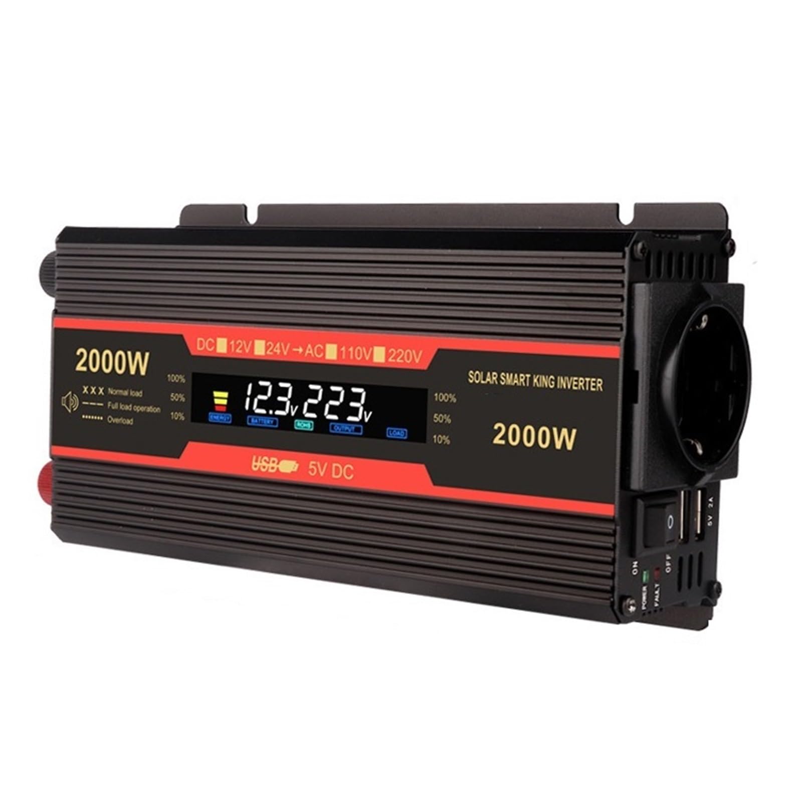 Convertisseur 12V 2000W onduleur sinusoïdal pour camping-car et voyage