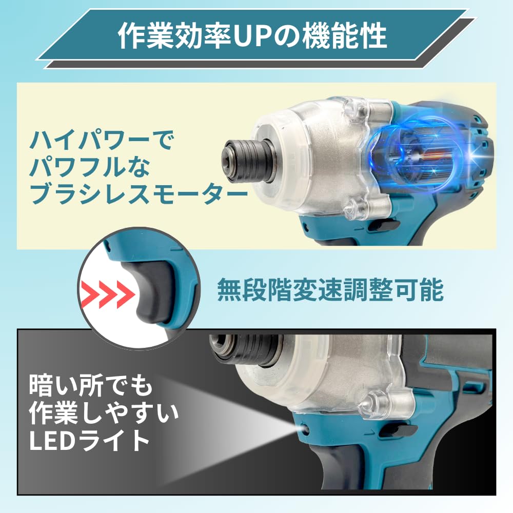 Amazon | マキタ Makita 対応 コードレス インパクトドライバー 充電式