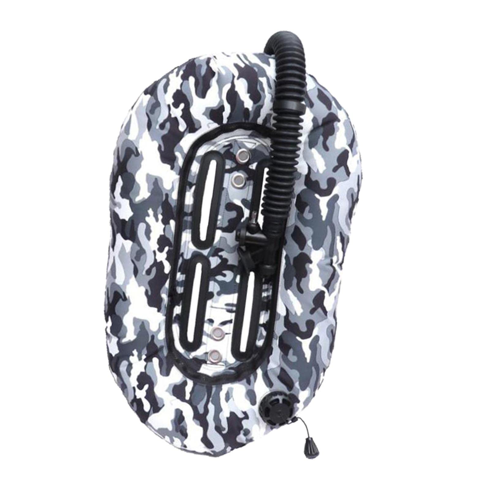 Compensateur de flottabilité arrière pour plongée robuste - Noir et blanc