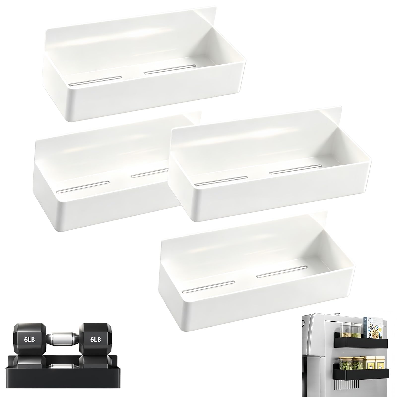 HOPASRISEE Strong Magnetic Refrigerator Shelf for Kitchen Organization