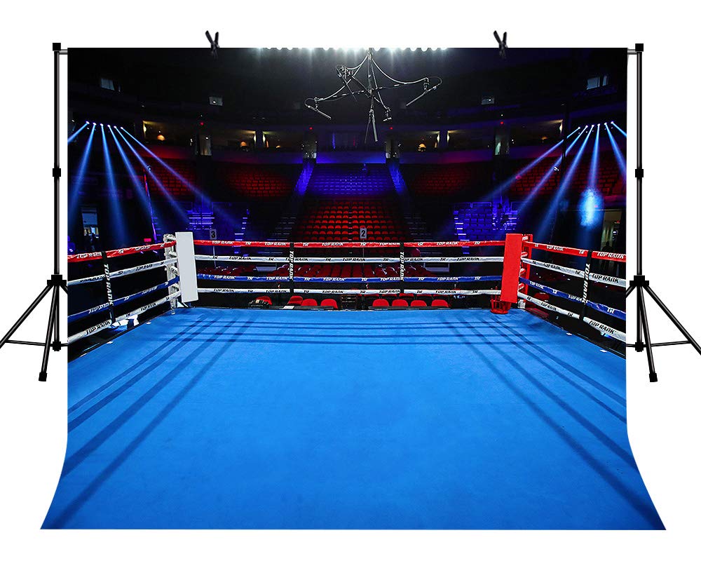 LYLYCTY Boxing Birthday Backdrop for Photography 9x6ft Boxing Arena Sport Background for Children Boy Portrait Birthday Party Decor Photo Booth Studio