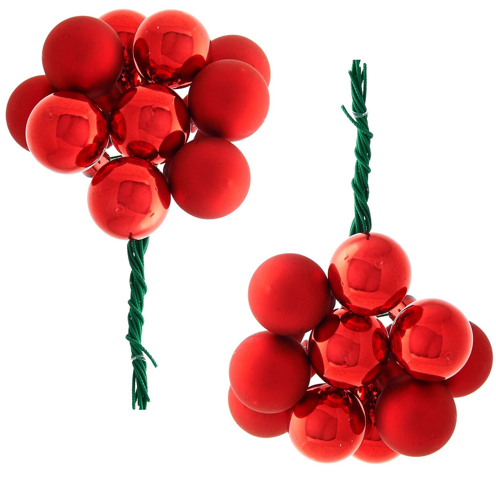 WeRChristmas Glass Berry Cluster Bauble Set