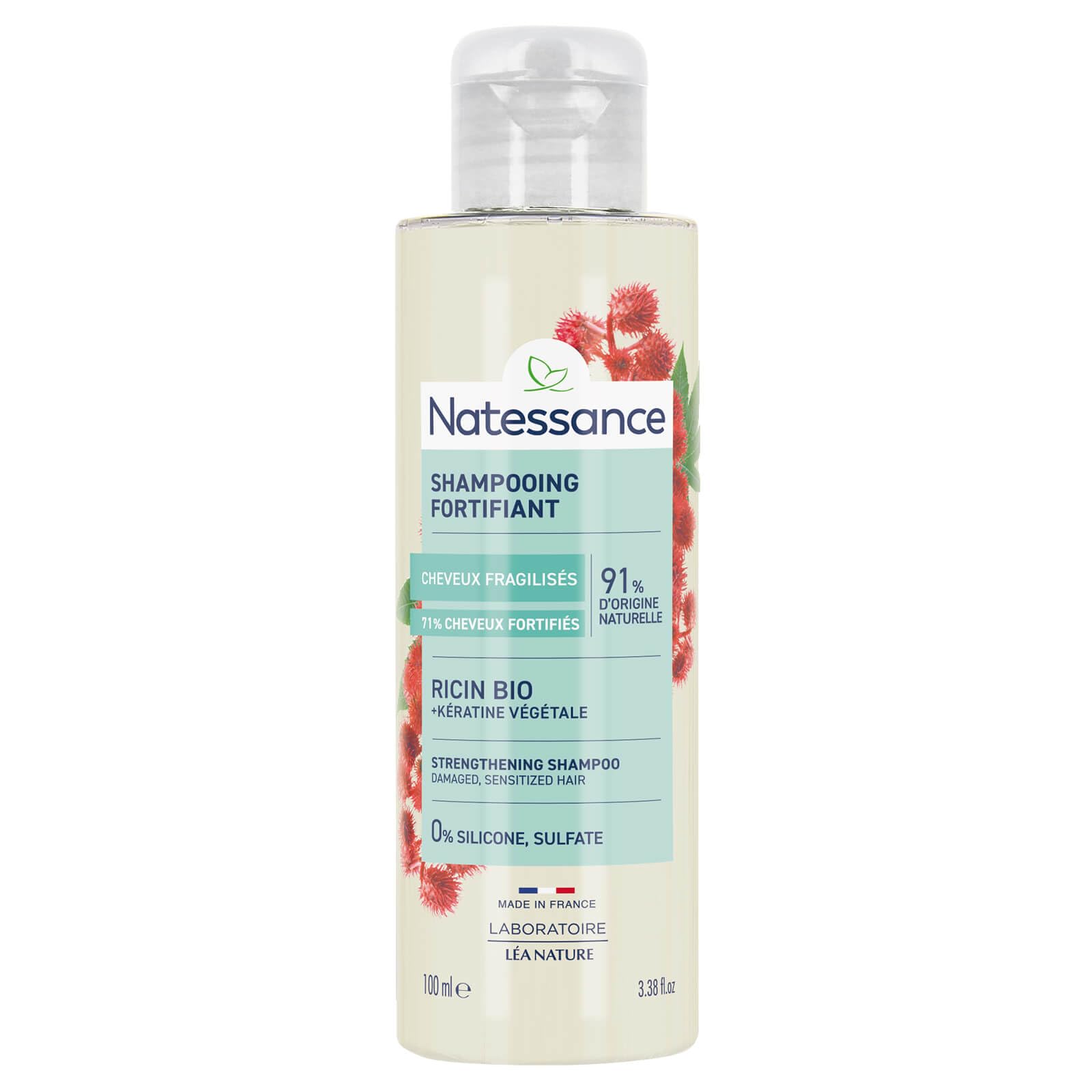 Natessance Fortifying Castor/Vegetable Keratin Repair Shampoo 100 ml – Pack of 2