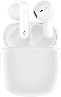 Jrwaro Wireless Earbuds, Bluethooth 5.3 Headphones HiFi Stereo in-Ear Earphones with Touch Control and Type-C Charging Case, Built-in Microphone IPX6 Waterproof Ear Buds for Sport and Work