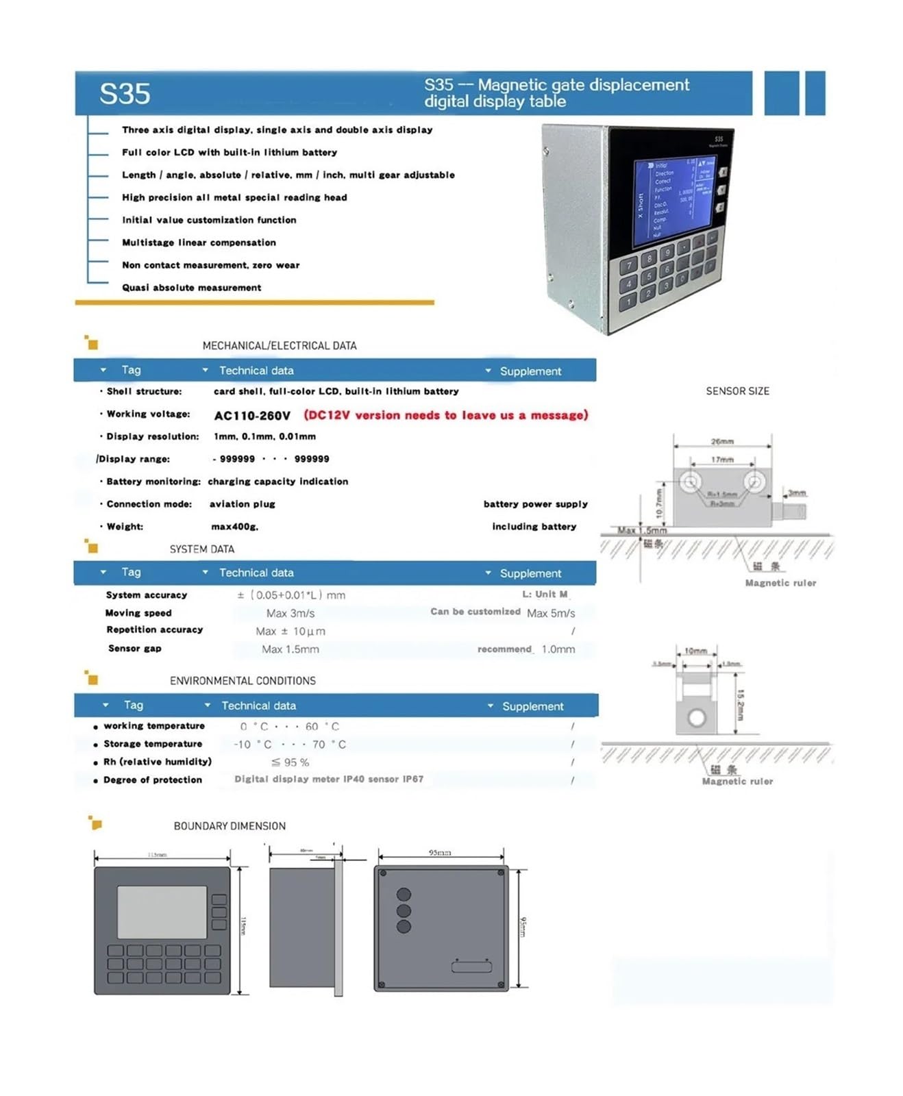 Skala liniowa, Mini tTtl Ozyt LCD Zestaw Dro Magnetyczny 2 Osiowy Sino Optyczny Tokarka Elektroniczne Wagi Liniowe Cyfrowy Pomiar do frezarki(S35-2)