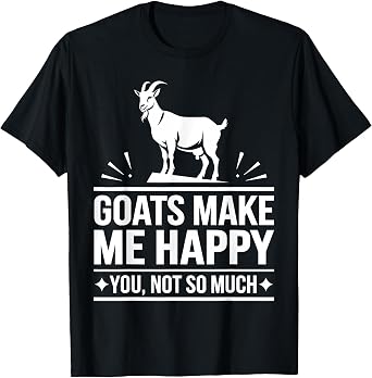 Cute Goat Design for Men Women Kids Animal Farmer Goat Lover T-Shirt