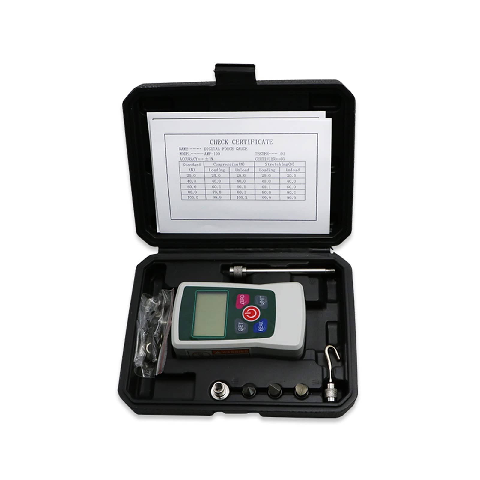 Empuje Digital Pull Force Gauge Portátil Dinamómetro Calibrador de Alta precisión Presión presión Testador portátil,Alta precisión(200N)