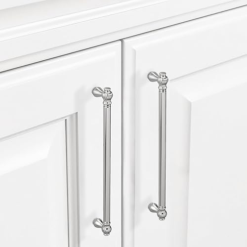 Miniatura 3 de POVEFONK Paquete de 10 manijas de gabinete de cocina de níquel satinado cepillado de 7.5 pulgadas (7.559 in), tiradores de gabinete de cocina,