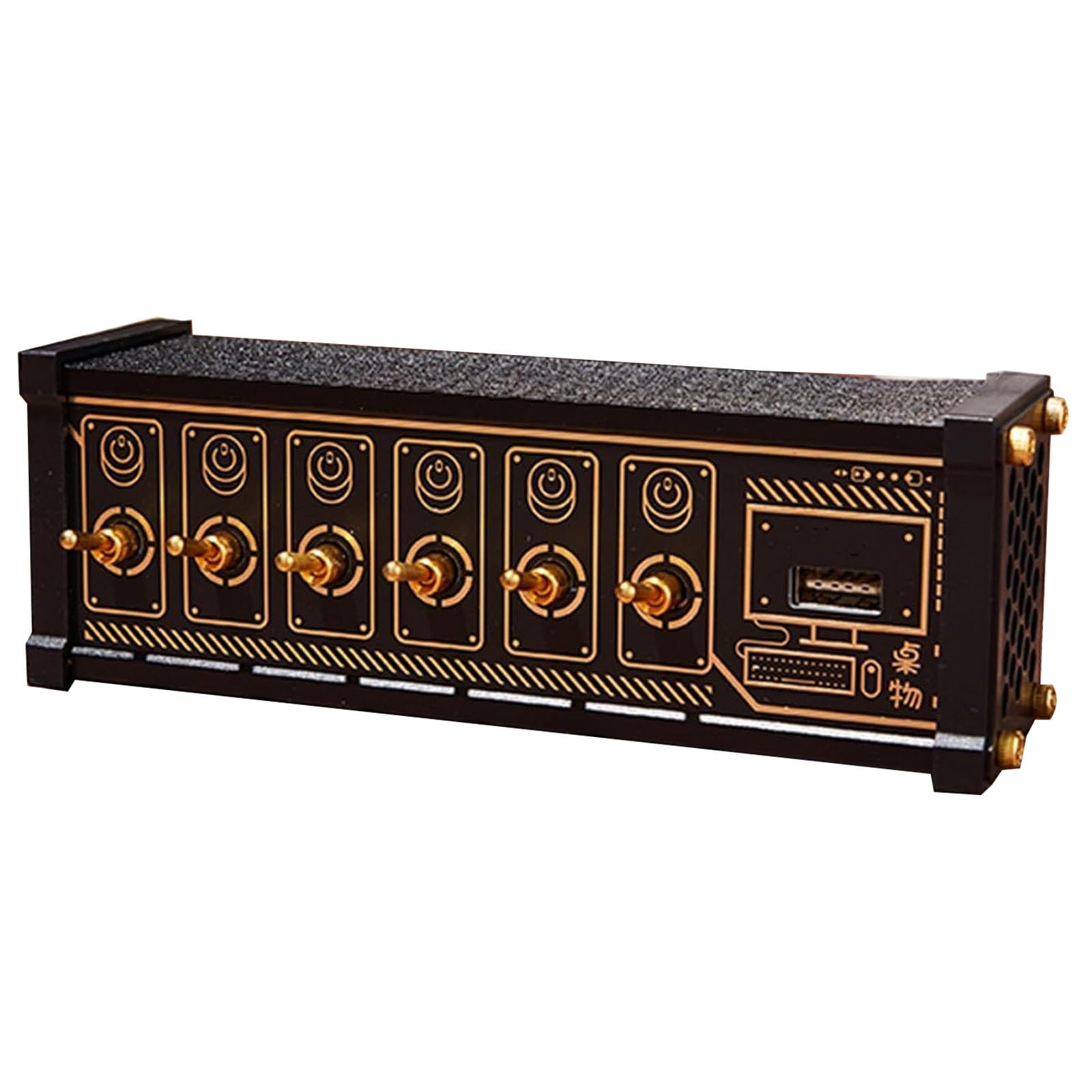 6 Ports USB C Splitter, 9 USB Convenient Input Ports, 6 Port USB Docking Station, Voice Control Function, Data Transmission, for Phones, Tablets, and