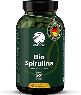 Bio Spirulina Presslinge – 360 Tabletten (180g), 100% reines Spirulina Pulver aus kontrolliert ökologischer Landwirtschaft, Bio-zertifiziert & laborgeprüft, ohne Zusätze, vegan & glutenfrei