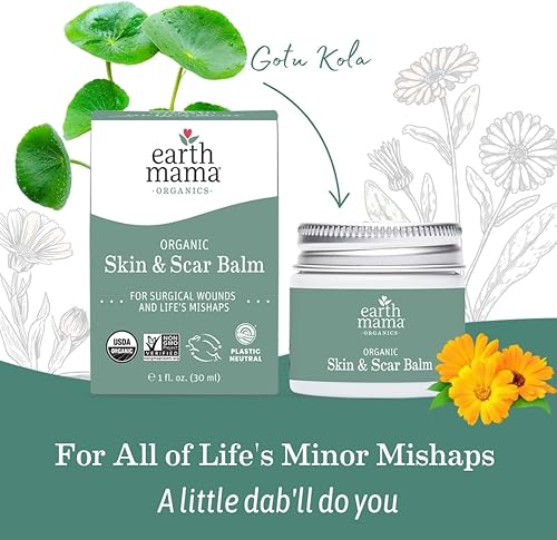 Miniatura 9 de Earth Mama Bálsamo orgánico para la piel y las cicatrices  Cuidado de la piel con recuperación de cesáreas, crema para cicatrices de estrías para el