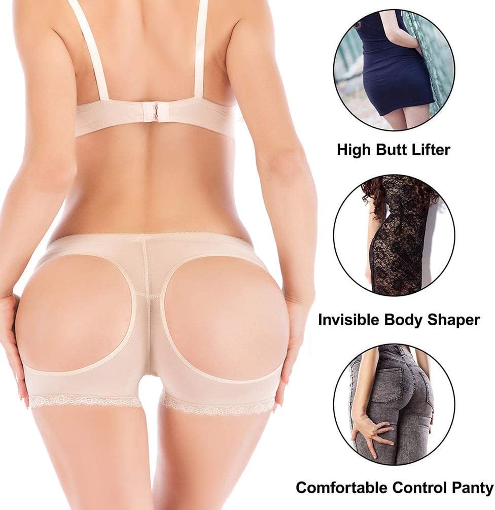 FOCUSSEXY Women's Butt Lifter Underwear Boyshort Panties Body Shaper