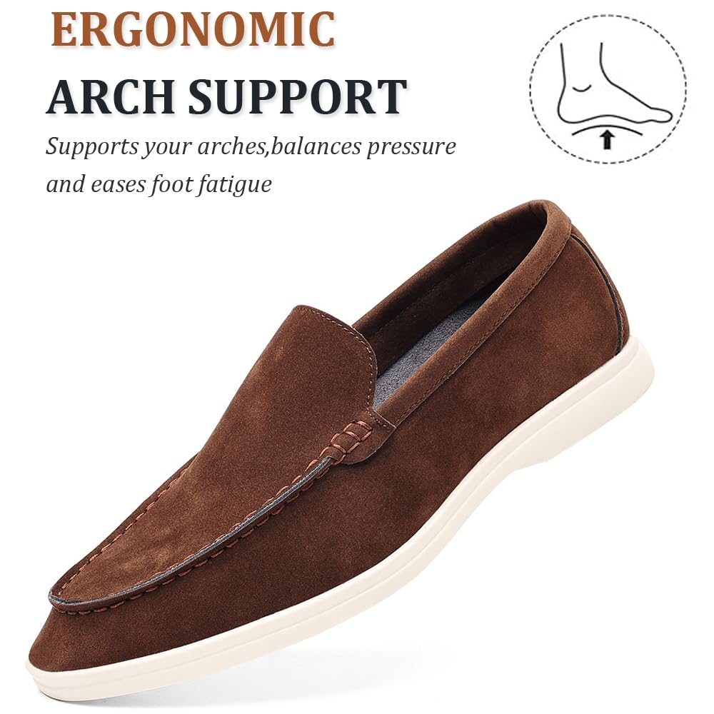 Asifn Herren-Slip-On-Loafer Aus Wildleder Lässige Business-Sneaker Mit Fußgewölbeunterstützung Atmungsaktiv
