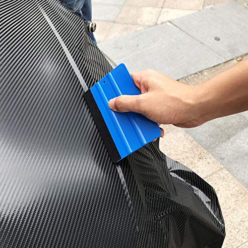 SETLUX 32 Pcs Vinyl Car Wrapping Tint Tools Kit Vehicle Window Glass Protective Film Installing Tool Includes Felt Squeegee Stainless Steel Knife, Spare Felts, Working Gloves ,Vinyl Magnets