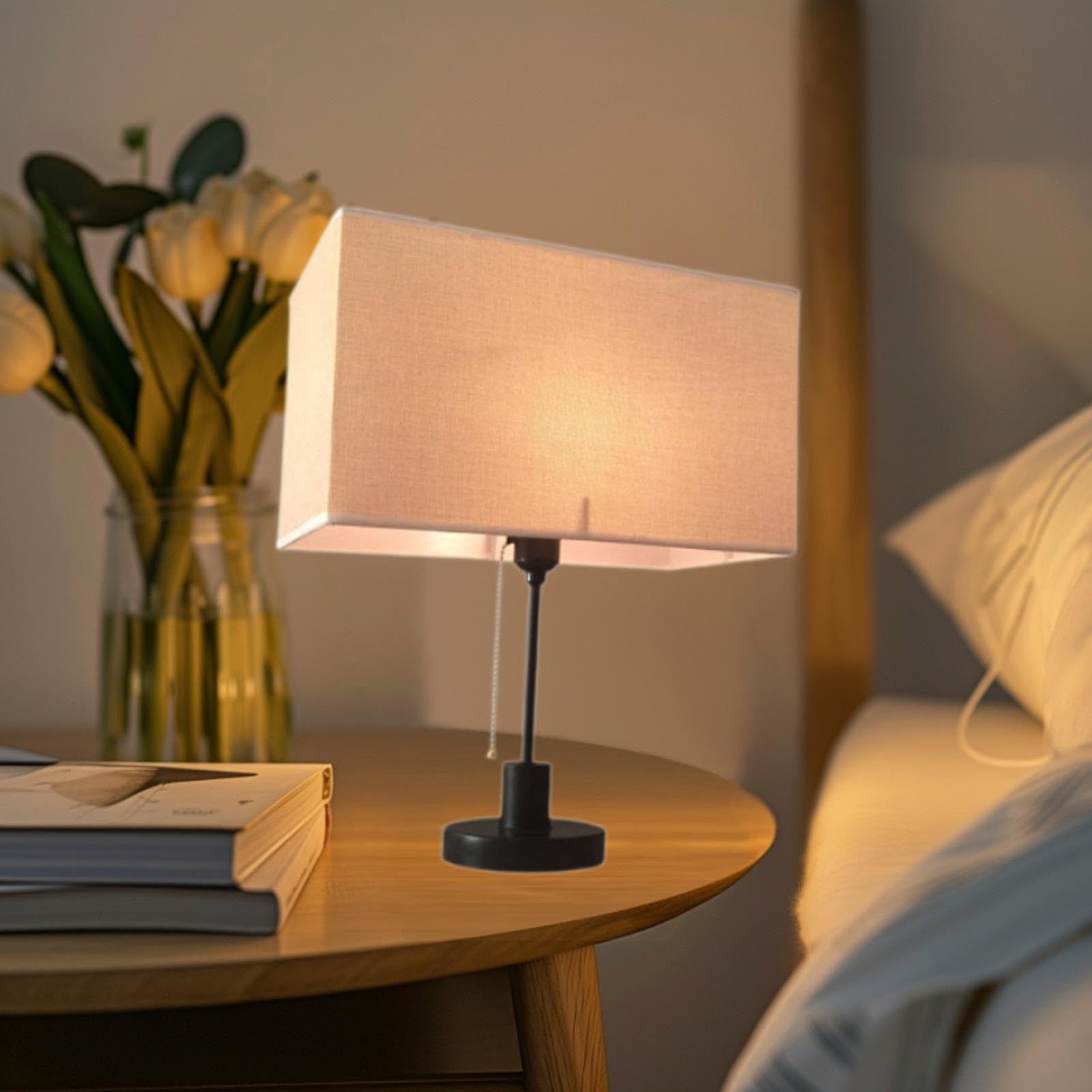 Paralume per Lampada a Sospensione Copri Lampada da Tavolo Ricambio per Piantana in Tessuto di Lino Design Raffinato Adatto per Regalo Inaugurazione, Giallo, M