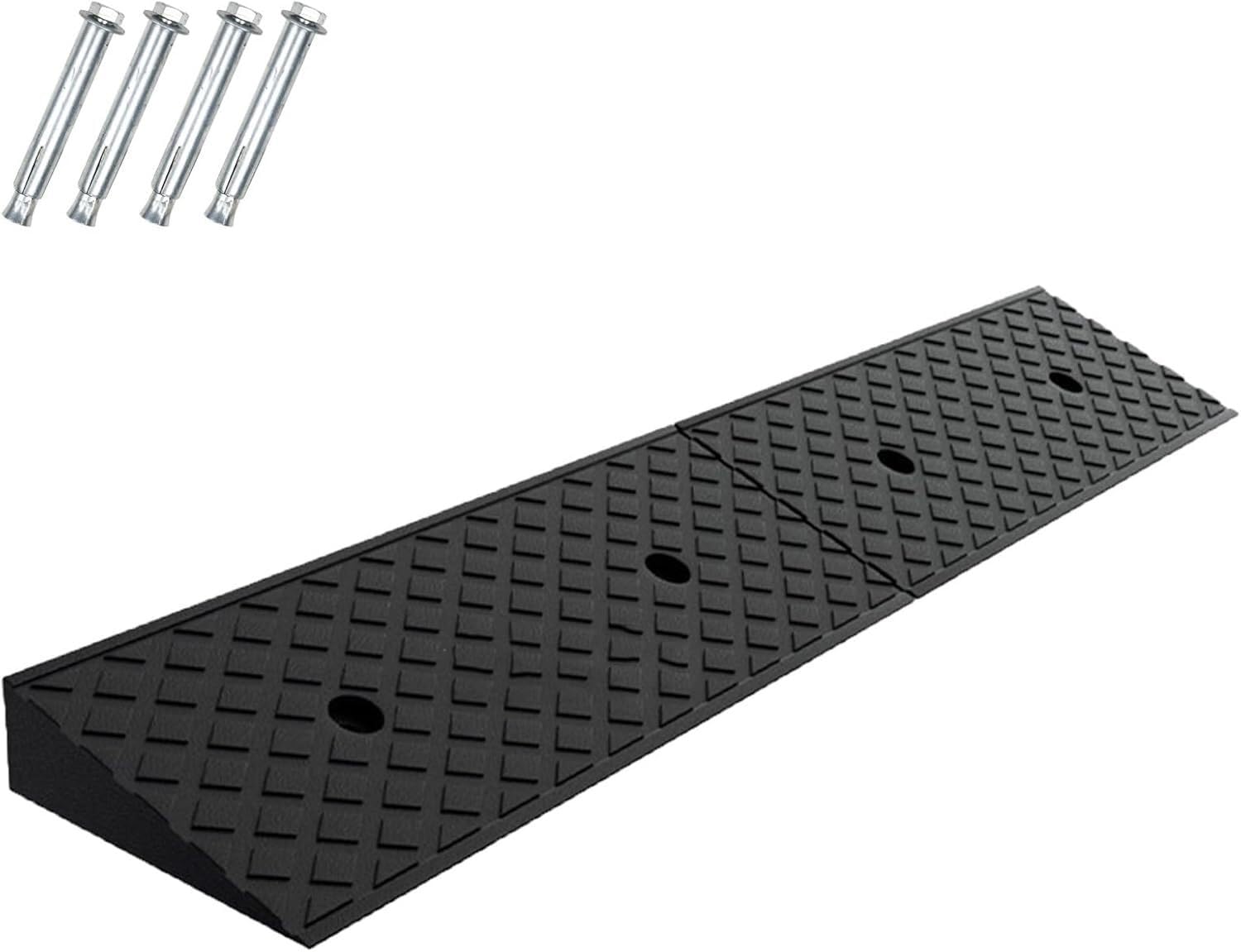 Samochód, motocykl, rampa załadunkowa i rozładunkowa, ciężarówka, samochód dostawczy, pas ruchu, krawężnik gumowy, rampa(15 * 4cm/6 * 1.5in)