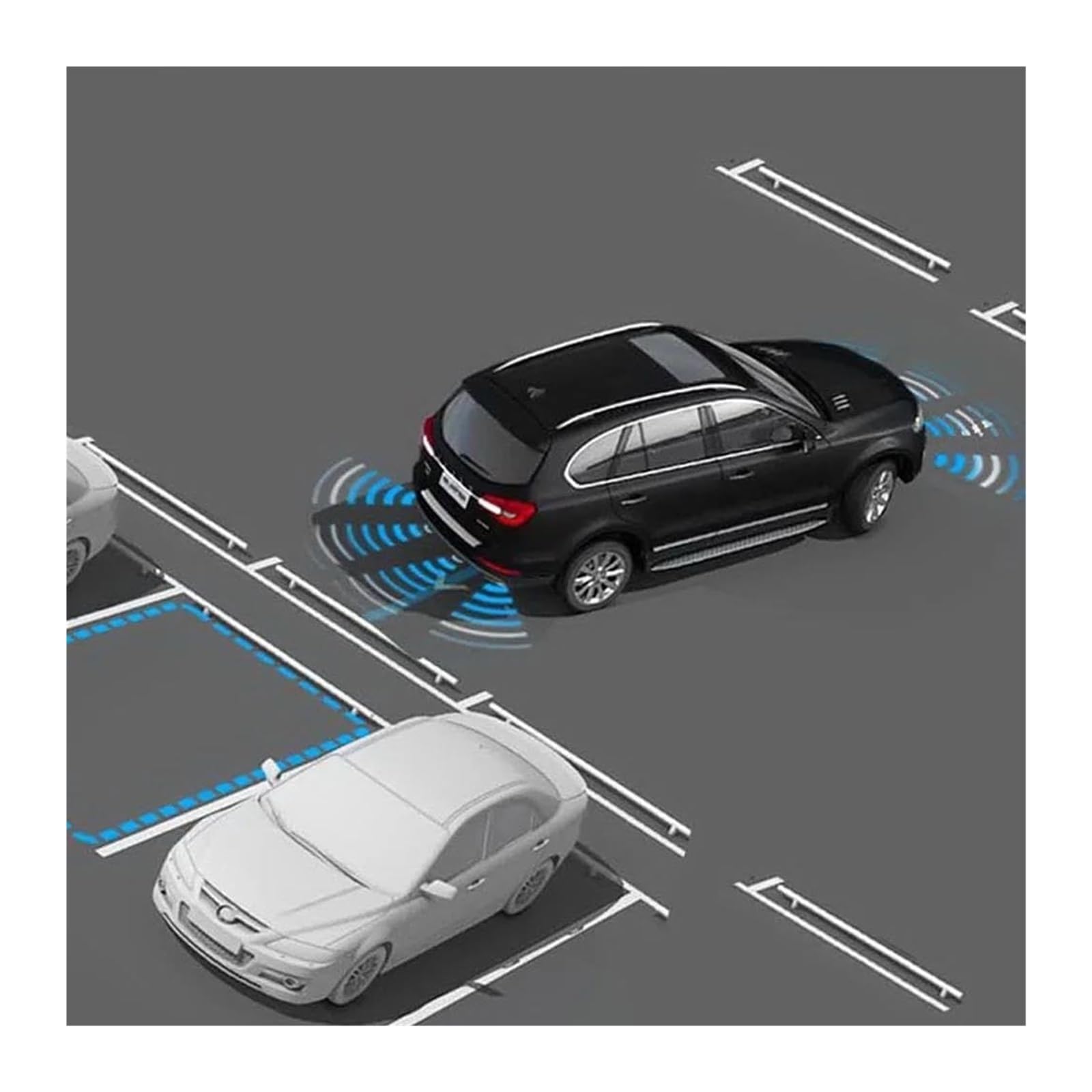 Radar Retromarcia Posteriore Per Auto 8 Sensori Parcheggio Rilevatore Elettronico Per Kit Assistenza Alla Cicalino Sensori Parcheggio Auto(Nero)