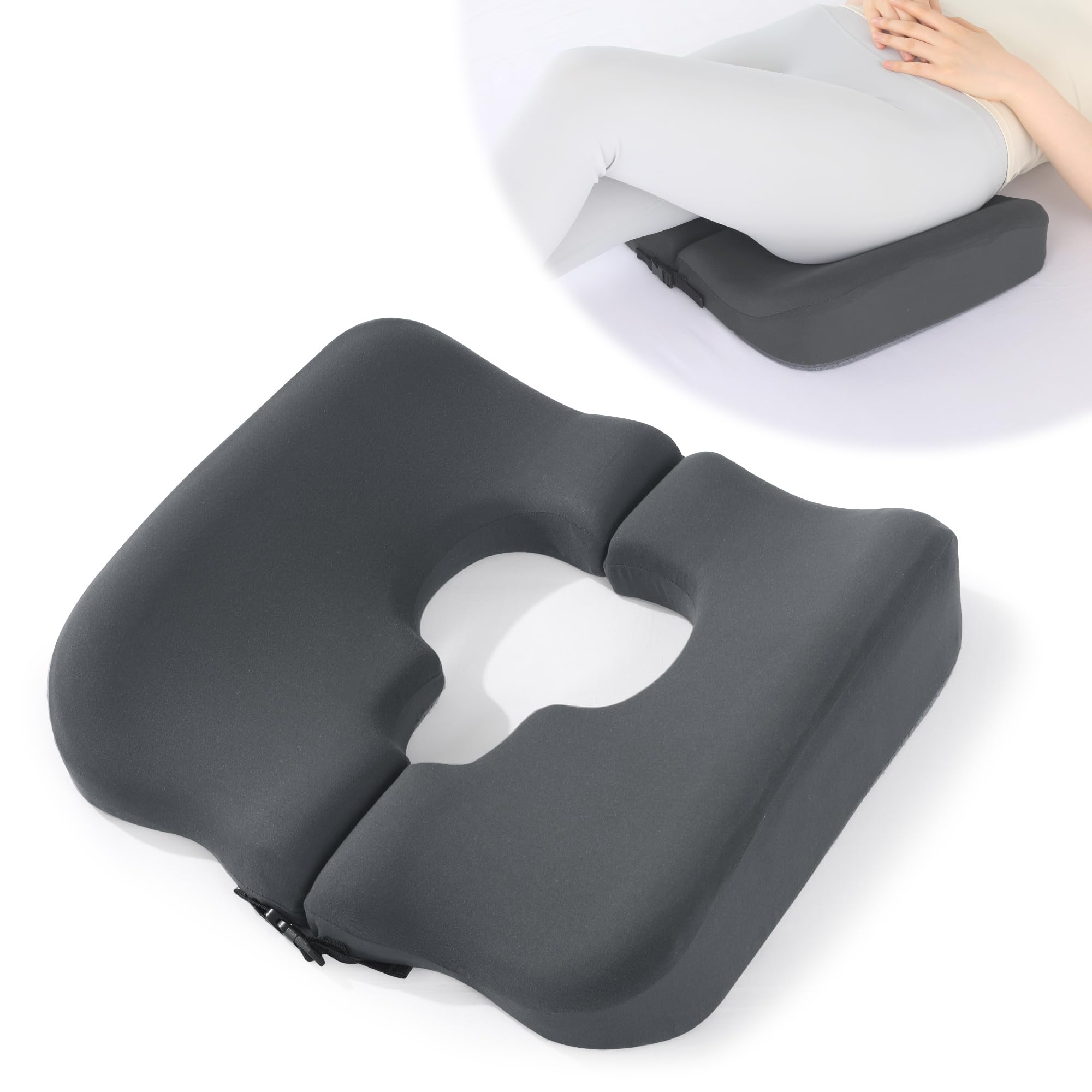 Cuscino a forma di T per piaghe da decubito a livello di glutei, cuscino in memory foam per alleviare la pressione delle piaghe da decubito, cuscino per dormire e sedersi
