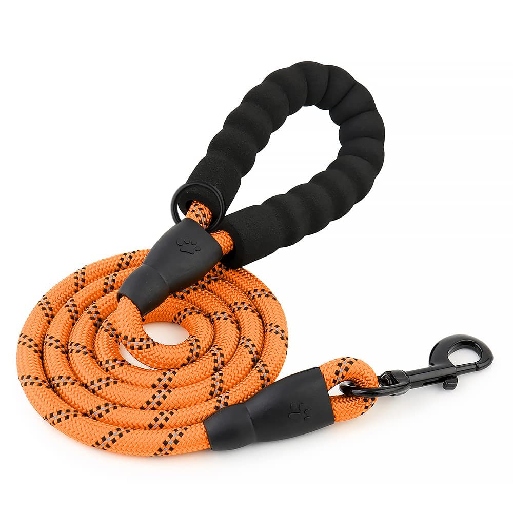 ZORBY Dog Leash | 3M Reflective Leash for Dogs | Heavy Duty Dog Rope for Small to Large Dogs | Comfortable Padded Handle 5 Feet Dog Leash (0-18KG, Neon Orange) (B0CHMQZNMY) Amazon Price History, Amazon Price Tracker