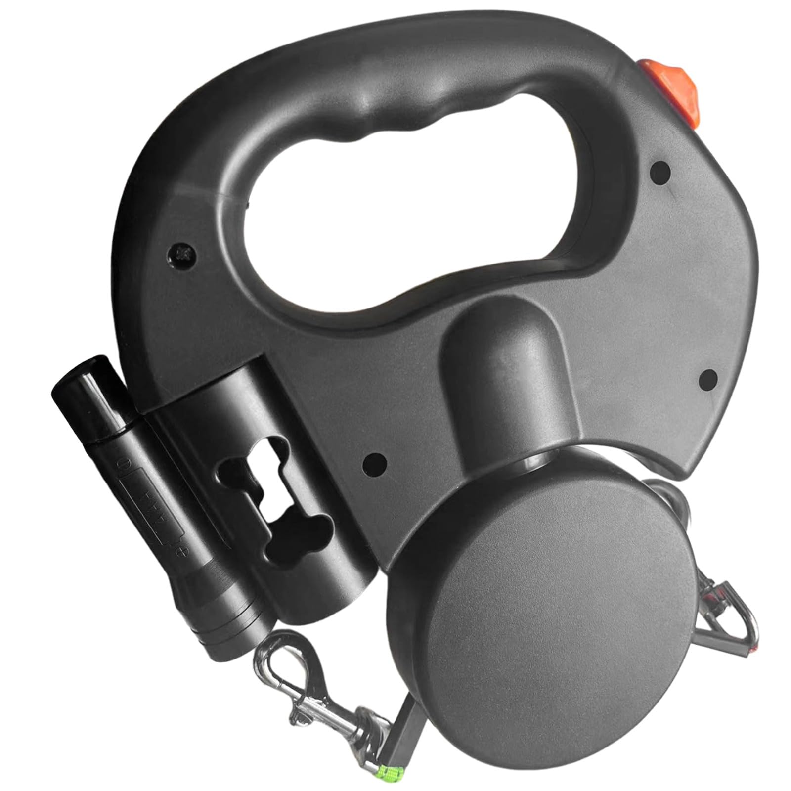 Double laisse rétractable pour deux chiens de taille moyenne et petite, double laisse pour chien avec design anti-enchevêtrement, contrôle à code couleur, laisse réfléchissante, prise en main