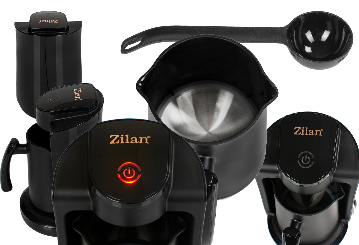 Zilan Cafetera moka pequeña individual cafetero interruptor de acero inoxidable moca 1-4 tazas