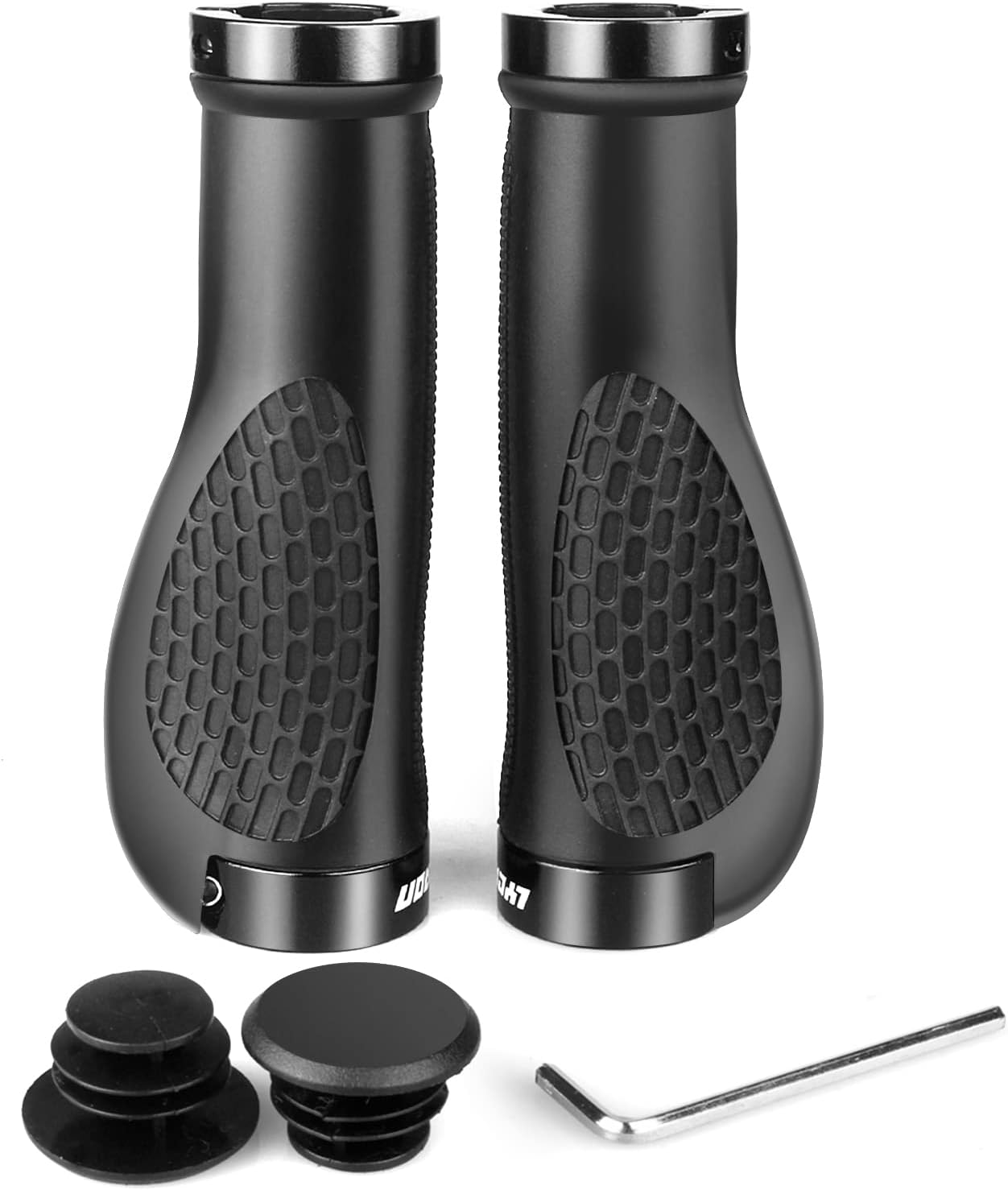 LYCAON Bike Handlebar Grips Ergonomic, 2 Sides Locking