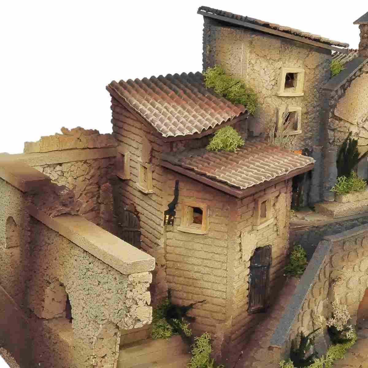 Presepe con Chiesa Adatto x statuine cm 8/6