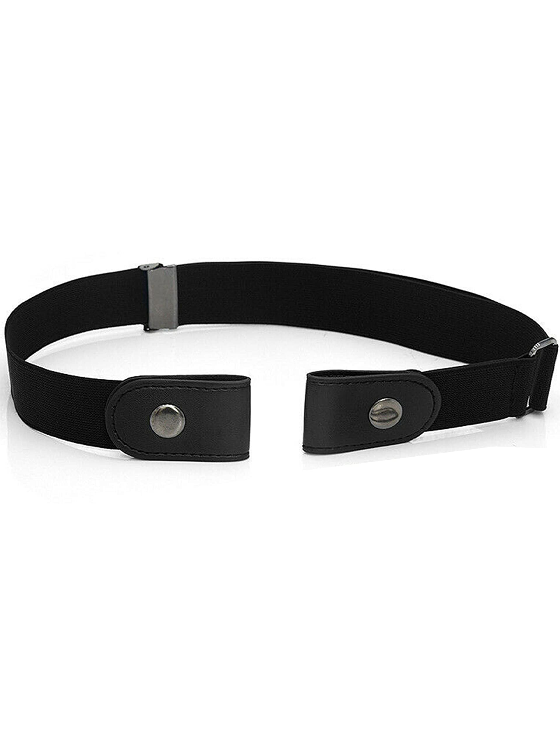 989Zé ENZO Unisex No Buckle Waist Elasticated Belts Mens Womens Stretch Belt For Jeans Trousers (Black)