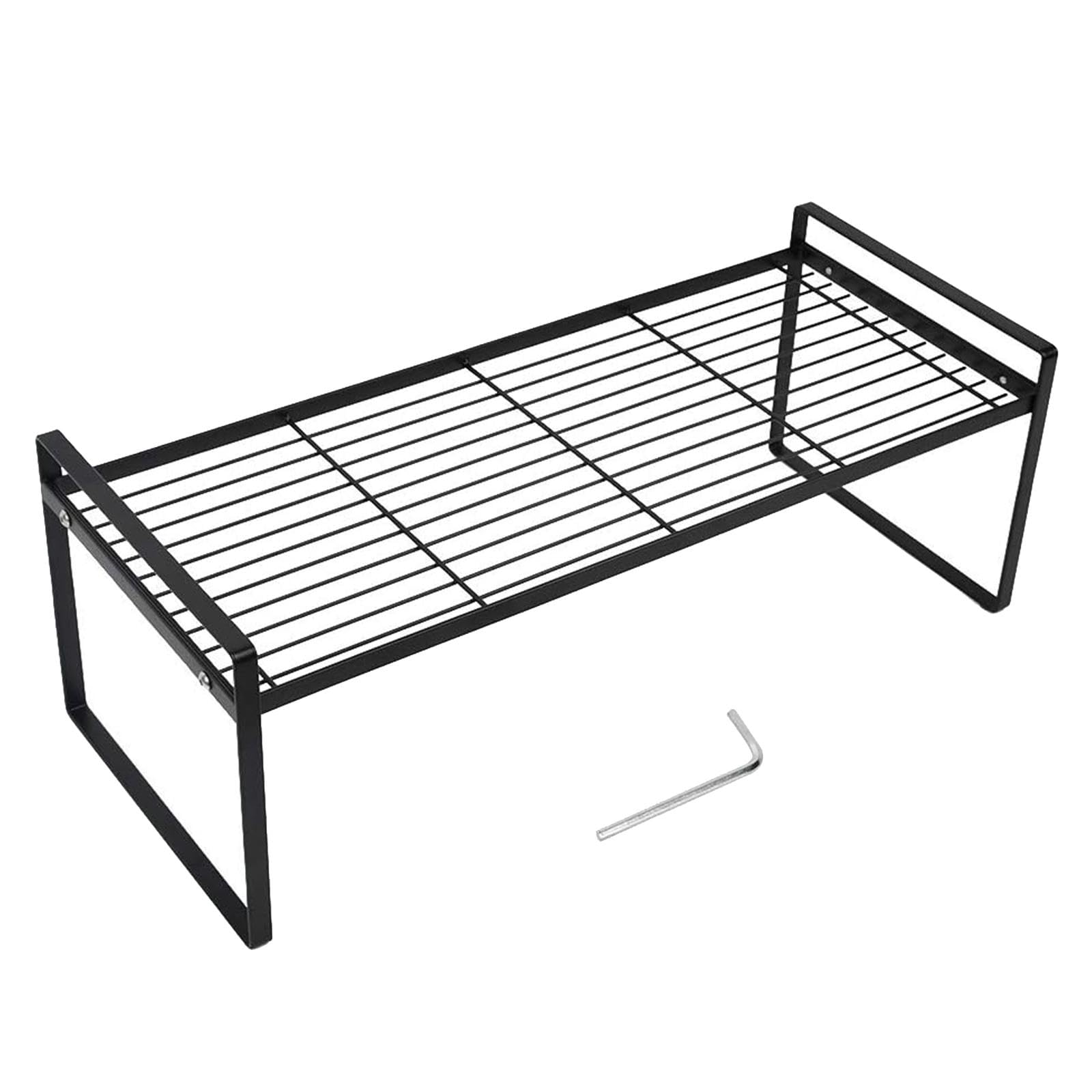 Kitchen Shelf Organiser Durable Multifunctional Storage Shelf for Herbs Food L Size Black-image-33