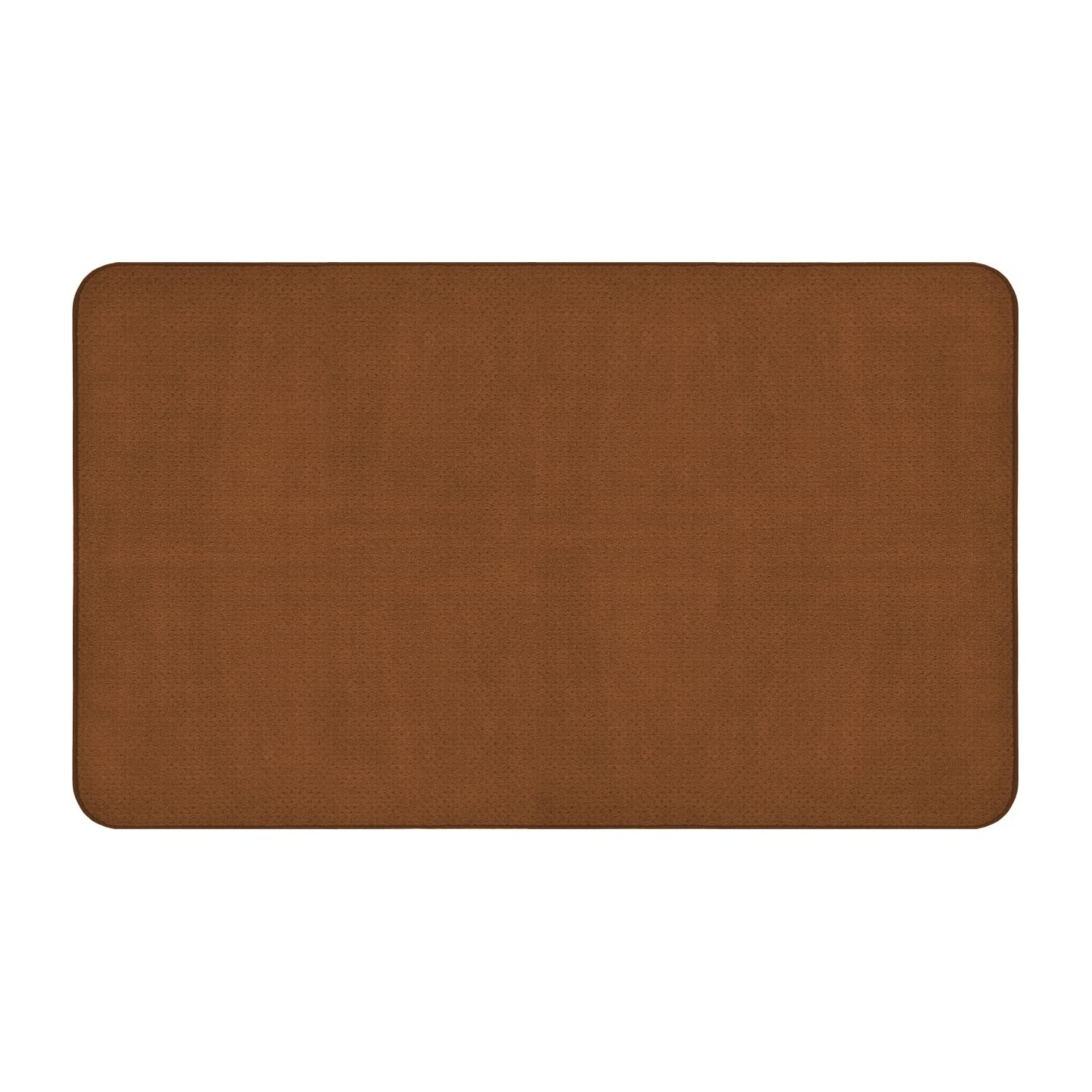 House, Home and More Skid-Resistant Carpet Indoor Area Rug Floor Mat - Toffee Brown - 3 Ft X 5 Ft - Non Slip Rubber Backing, Stain Resistant, Dog
