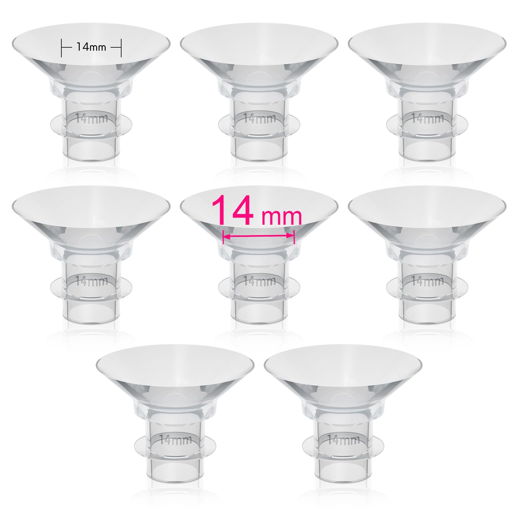 LOZAEVE 14mm Flange Insert for Wearable Breast Pumps, Compatible with 24-25mm Shields (1 Pack) - main product image