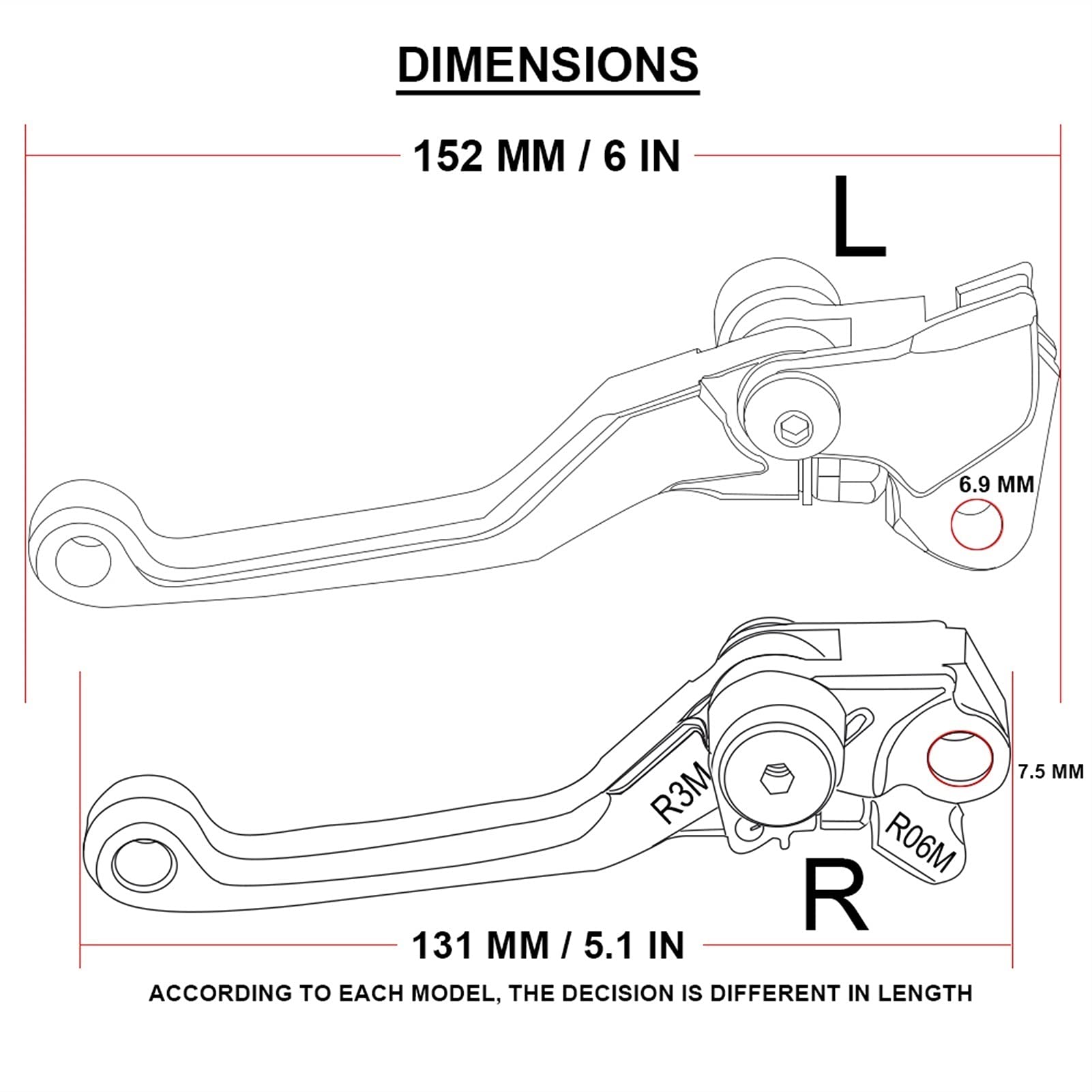 Freno Leva Della Frizione Del Freno In Alluminio CNC Maniglia Motocross Accessori Moto Per Y-amaha DT125 1987 1988 1989 1990 1991 1992 1993 1994-2005 DT 125 D T Pivot Pit Dirt Bike ( Color : 1 UK )