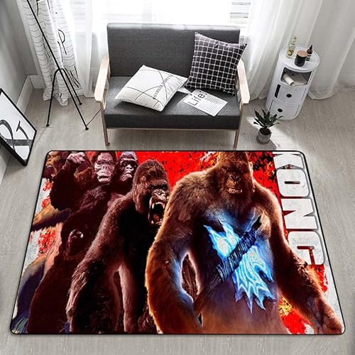 Alfombra De Franela Estampado King Kong para Dormitorio, Sala De Estar, Balcón, Sala De Juegos, Antideslizante E11322 120X180Cm Cover