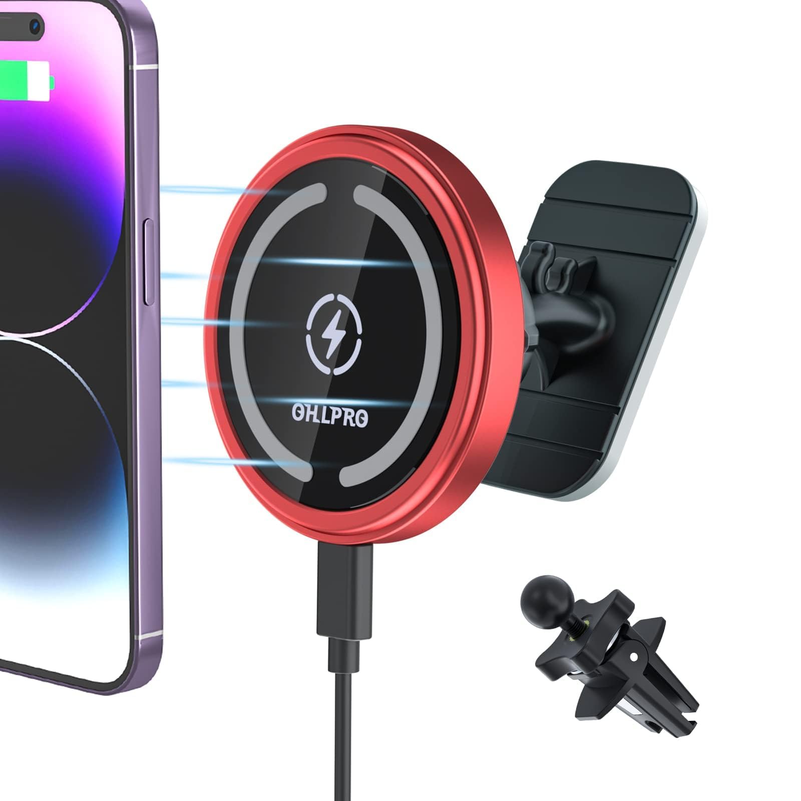 Supporto Auto Magnetico Joyroom Con Ricarica Wireless 15W - Compatibile MagSafe Per IPhone - Foto 8