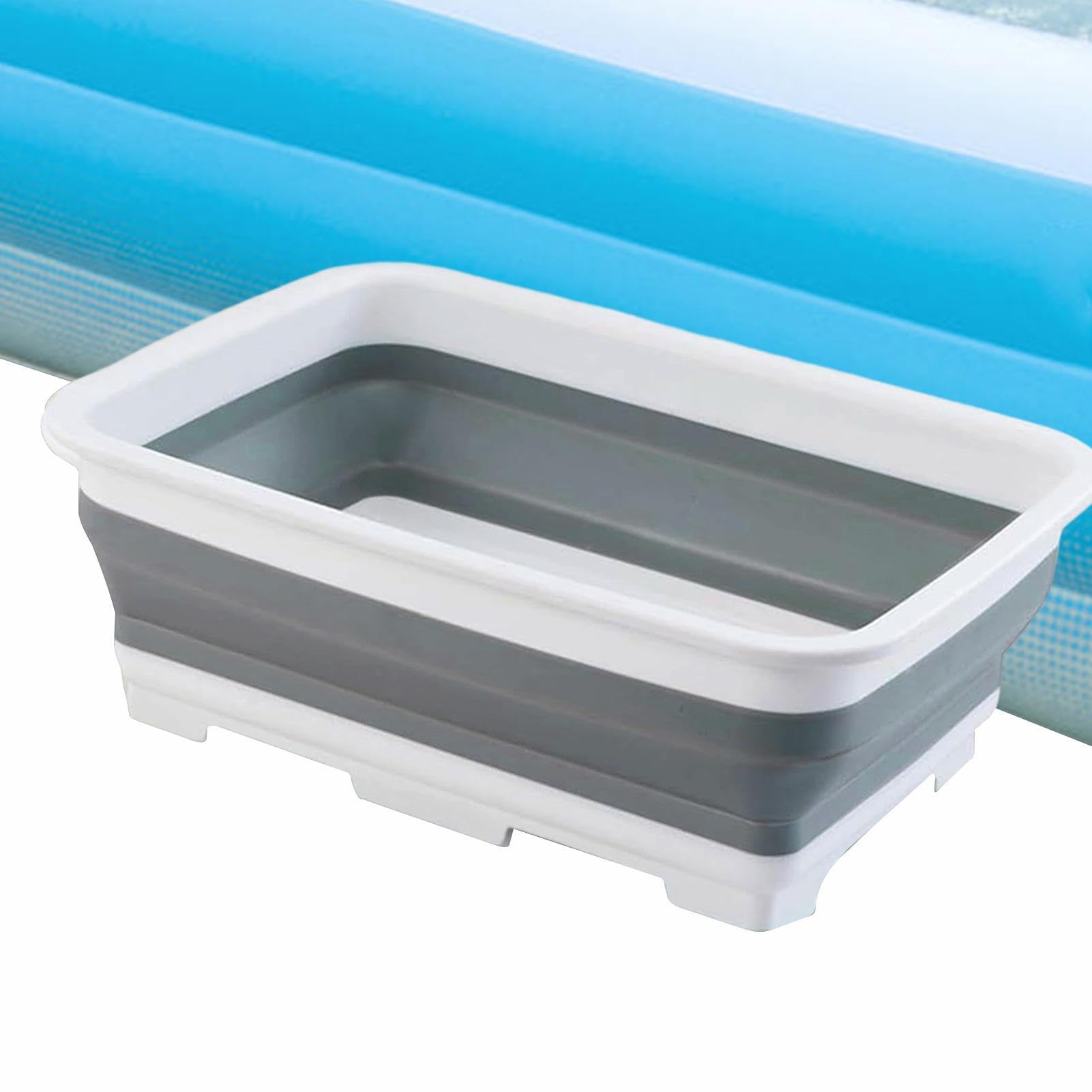 Lavapiedi da Piscina | Spa Pieghevoli Portatili - Vassoio Spa Pediluvio - Per Esterno, Giardino, Casa, Post Allenamento, Campeggio, Hotel, Viaggi e Vacanza
