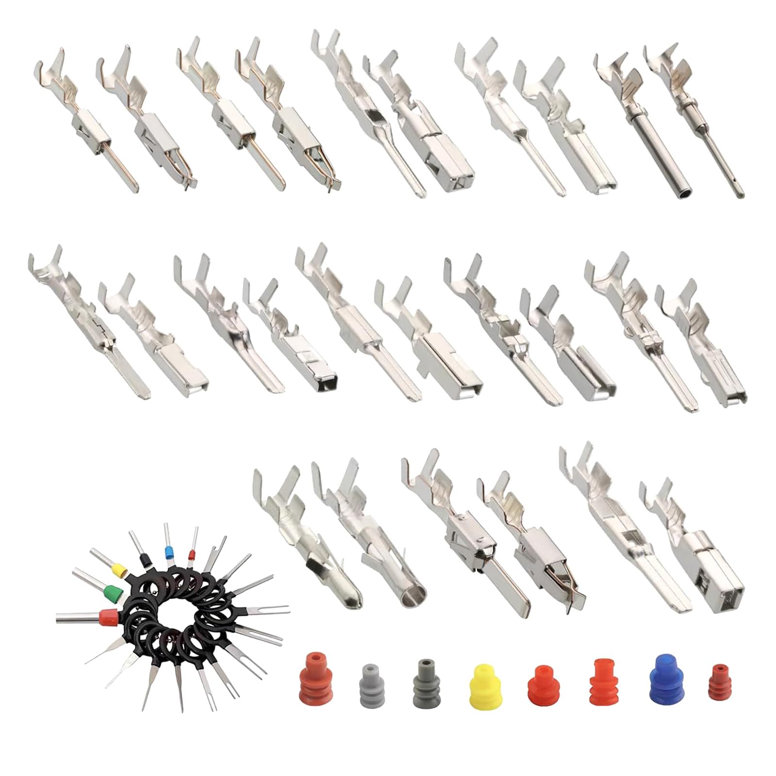 500 piezas de terminales de cable de Pin conector 1-3, 5 mm Auto eléctrico no aislado enchufe eliminación macho engarzados automotriz no aislado enchufe eliminación macho engarzados