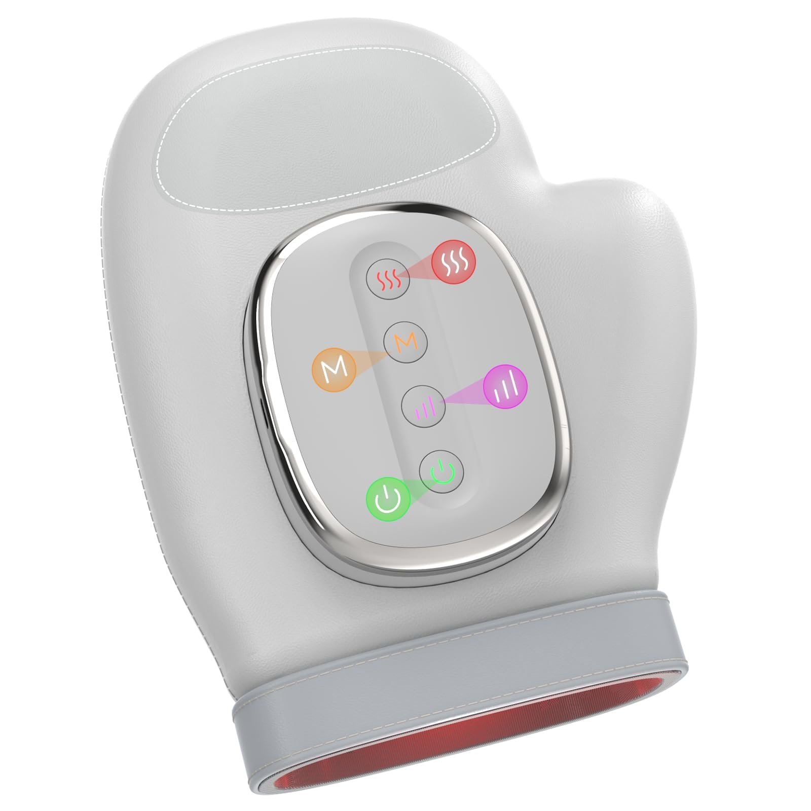 Massaggiatore elettrico per le mani con calore e compressione, 5 livelli di intensità e 3 modalità, massaggio con airbag a dita divise, per artrite e tunnel carpale, sollievo dal dolore, ricaricabile