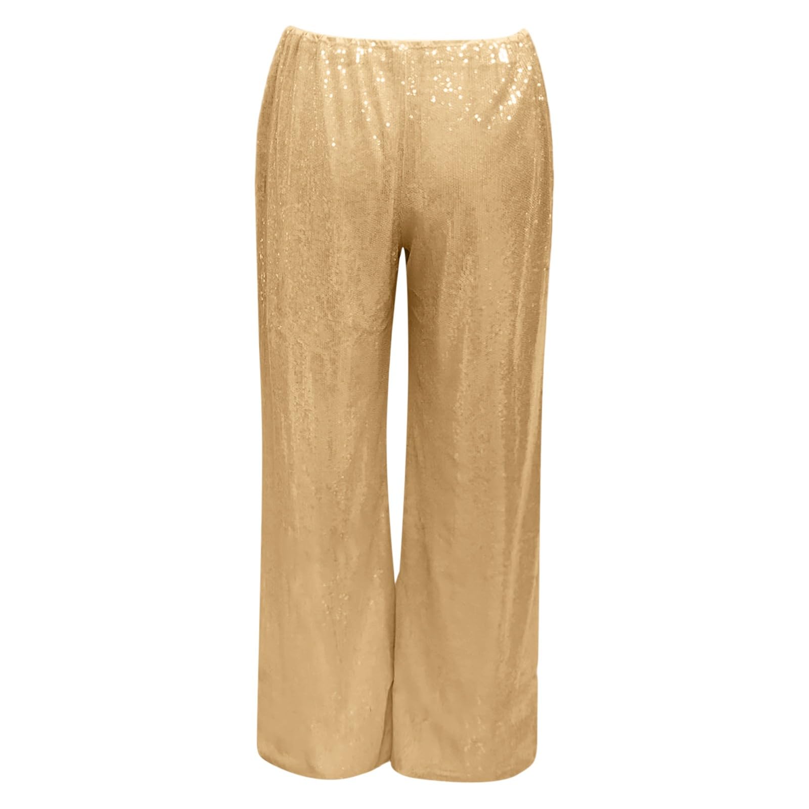 Paillettes Pantaloni Donna Zampa Extra Lunghi Culotte Larghi Casual Elegante con Pantaloncini Streetwear Completo Pantalone Brillantini vestibilità Comoda A