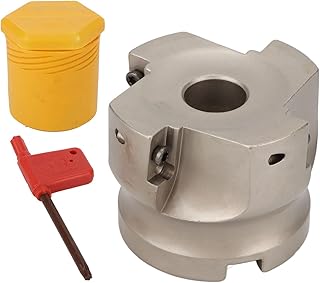 Face Milling Head 4 Flute, CNC Mill for Metal Processing, 40cr Hardness Oxidation, Shoulder Face Mill Head with APMT1204 Blades, for Accuracy Rough Plane Machining