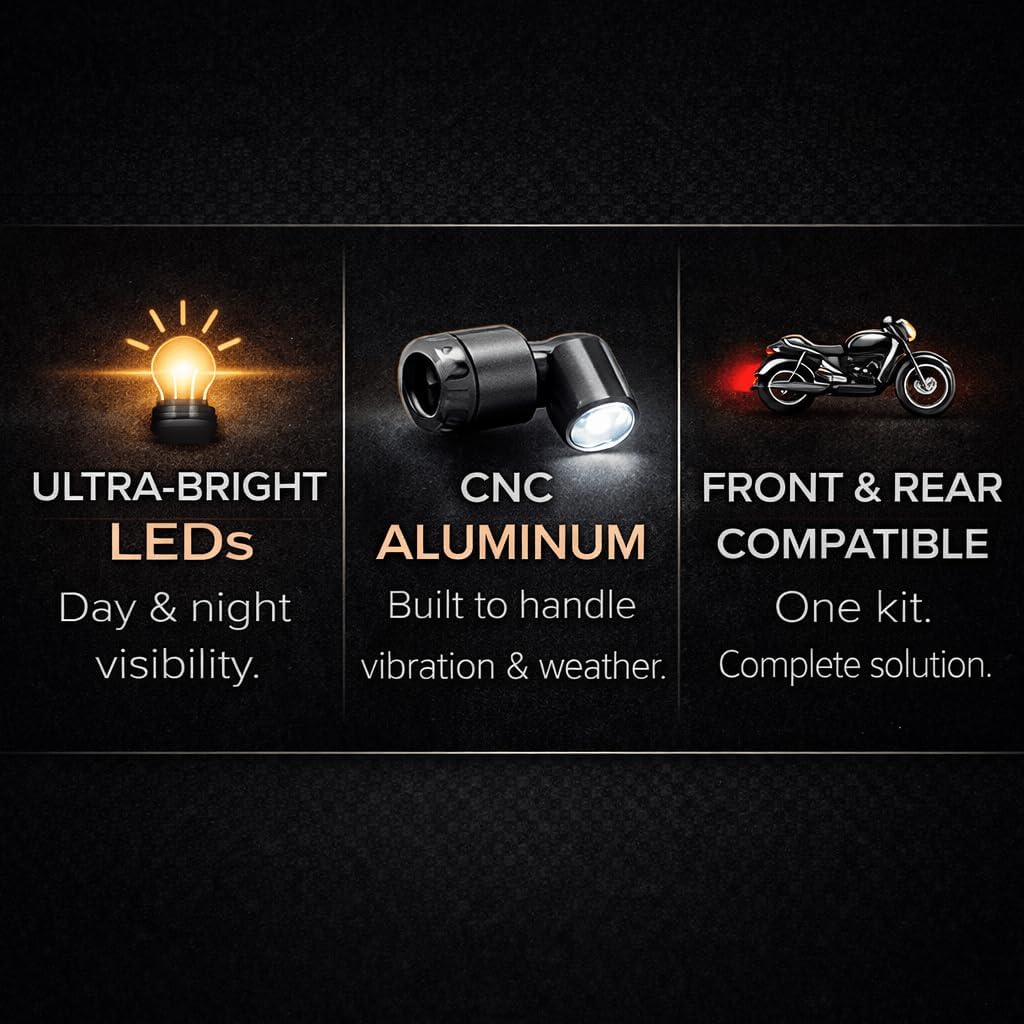 Eagle Lights Elite Series Mini Bullet Front LED Turn Signals w/Running Light (Chrome)