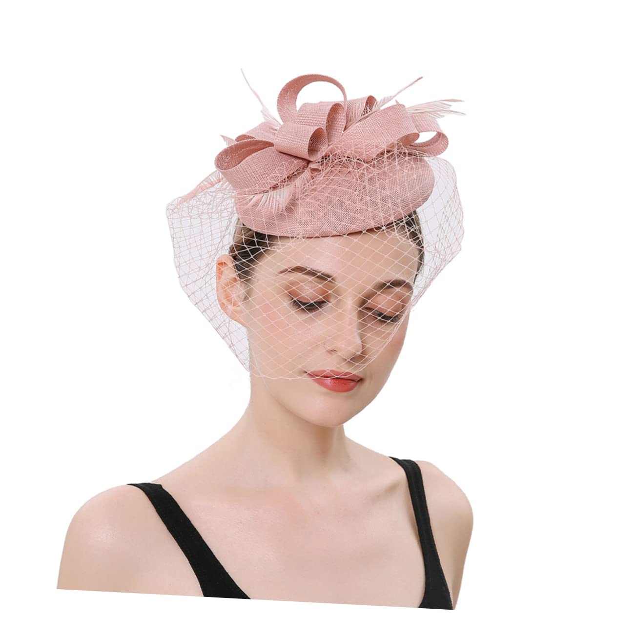 GALPADA 2pezzi Fascinator Elegante per Donne con Velato Rete Accessorio per Tea Party e Matrimonio Cerchietto Multifunzione per Occasioni Speciali e Balli