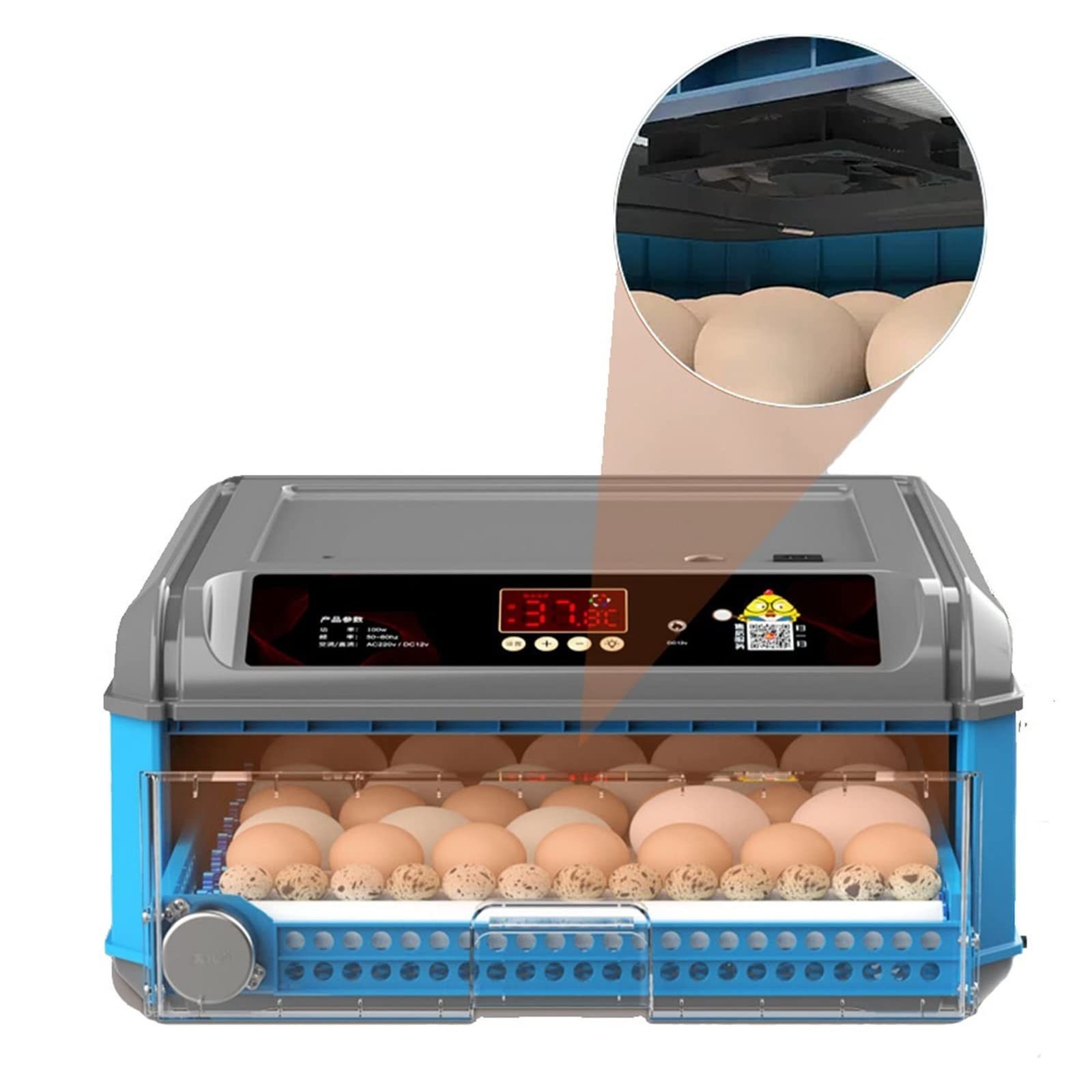 Incubatrici per uova da cova, 24/36 Incubatrice for uova Incubatrice digitale completamente automatica Famiglia Chioccia Fattoria Pollo Incubatrice for uccelli Uova Incubadora De Huevos per la cova de