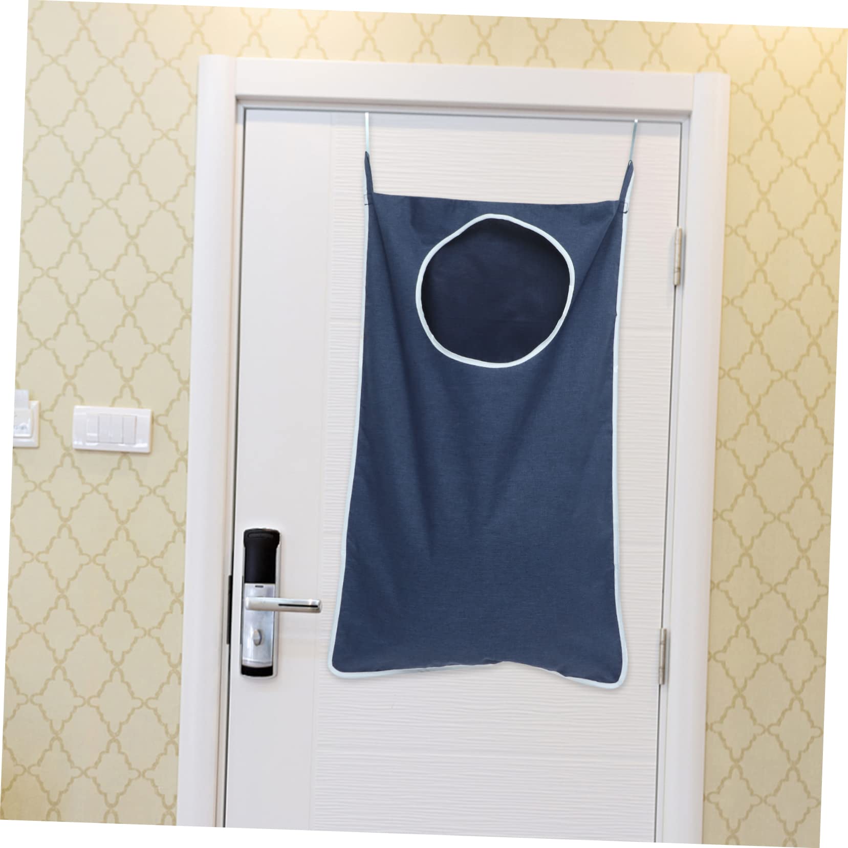 Sacchetto Porta Biancheria da Appendere, Grande Capacità, Tessuto Resistente, Chiusura Inferiore Cerniera, per Casa e Appartamenti Piccoli