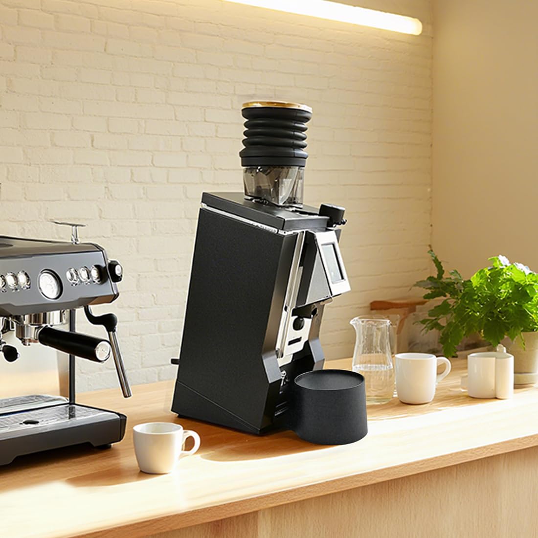 Stojak nachylny ze stojakiem na kubek dozujący kompatybilny z młynkiem do kawy Eureka Mignon Espresso, trwała, pochylona, kątowa podstawa, akcesoria, części, zestaw pojedynczej dawki o niskiej